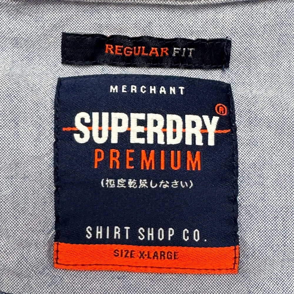 Superdry Men’s White Short-Sleeve Button-Up with Blue Floral Print XL - Picture 6 of 9
